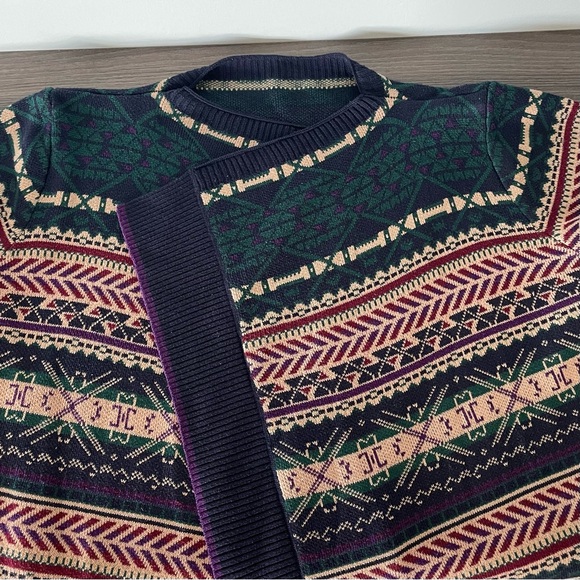 Vintage Geometric Pattern Open Front Cardigan - Picture 8 of 12